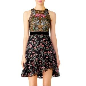 Monique Lhullier Floral Rose Dress